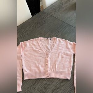 Brandy Melville Light Pink Button-Up Cardigan